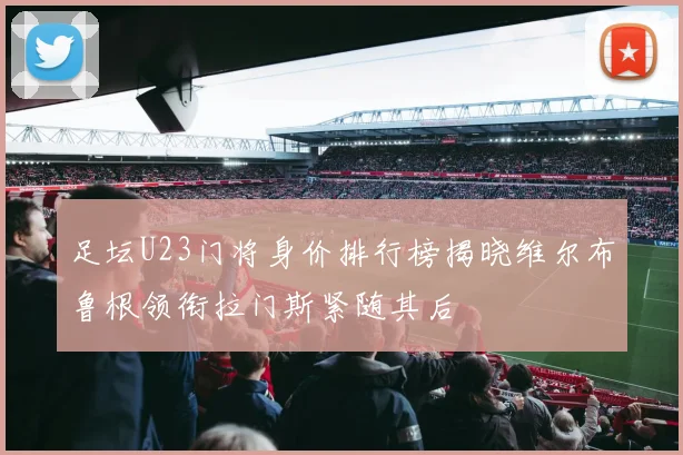 足坛U23门将身价排行榜揭晓维尔布鲁根领衔拉门斯紧随其后